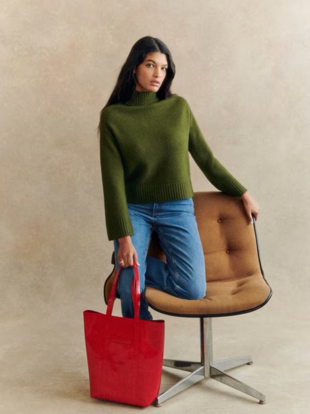 SOLD Like New Sézane Lauren Jumper in Perfect Green Size M - Picture 4 of 9